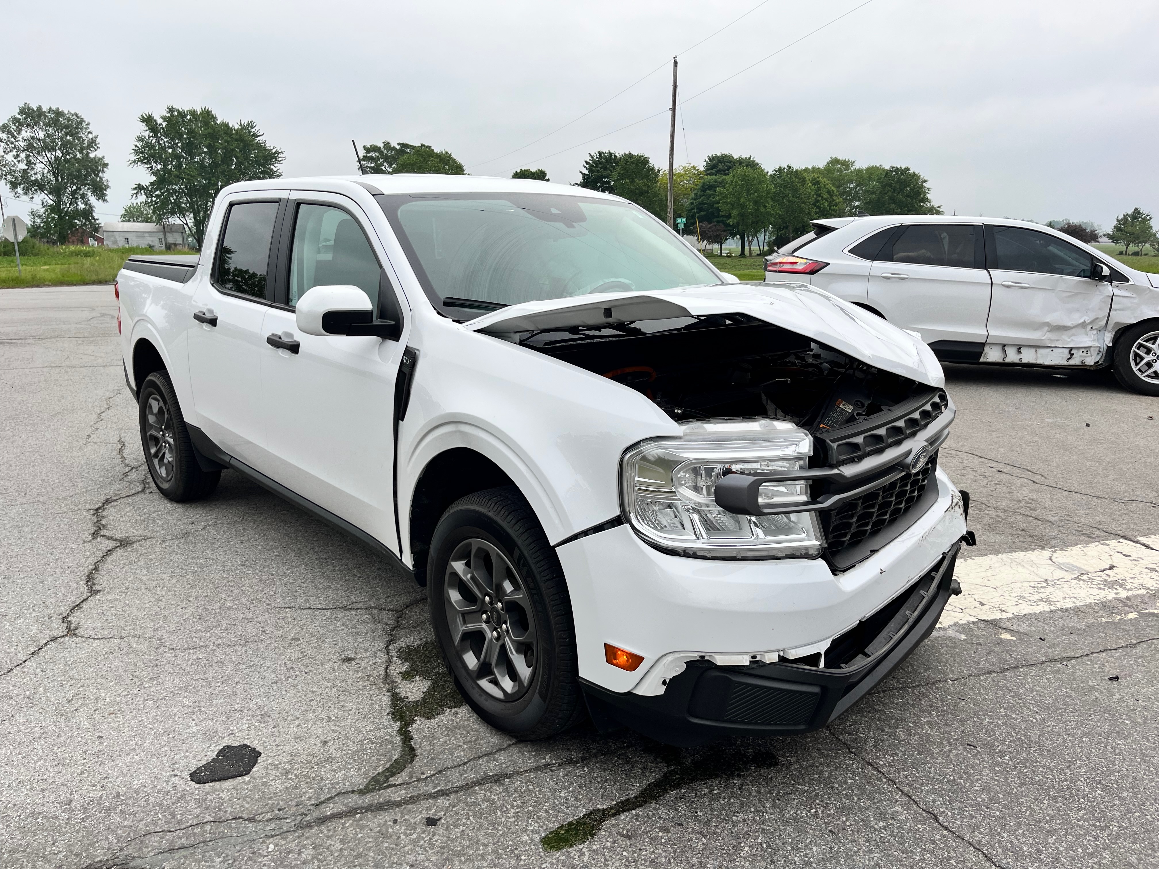 Both cars after the accident